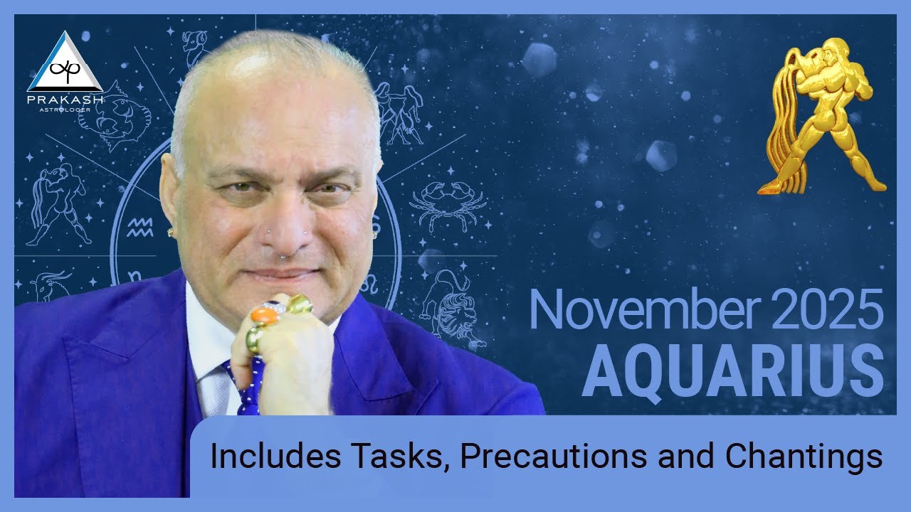 Aquarius November 2025 Horoscope 🤑 Financial gain and indulgence in jewellery!