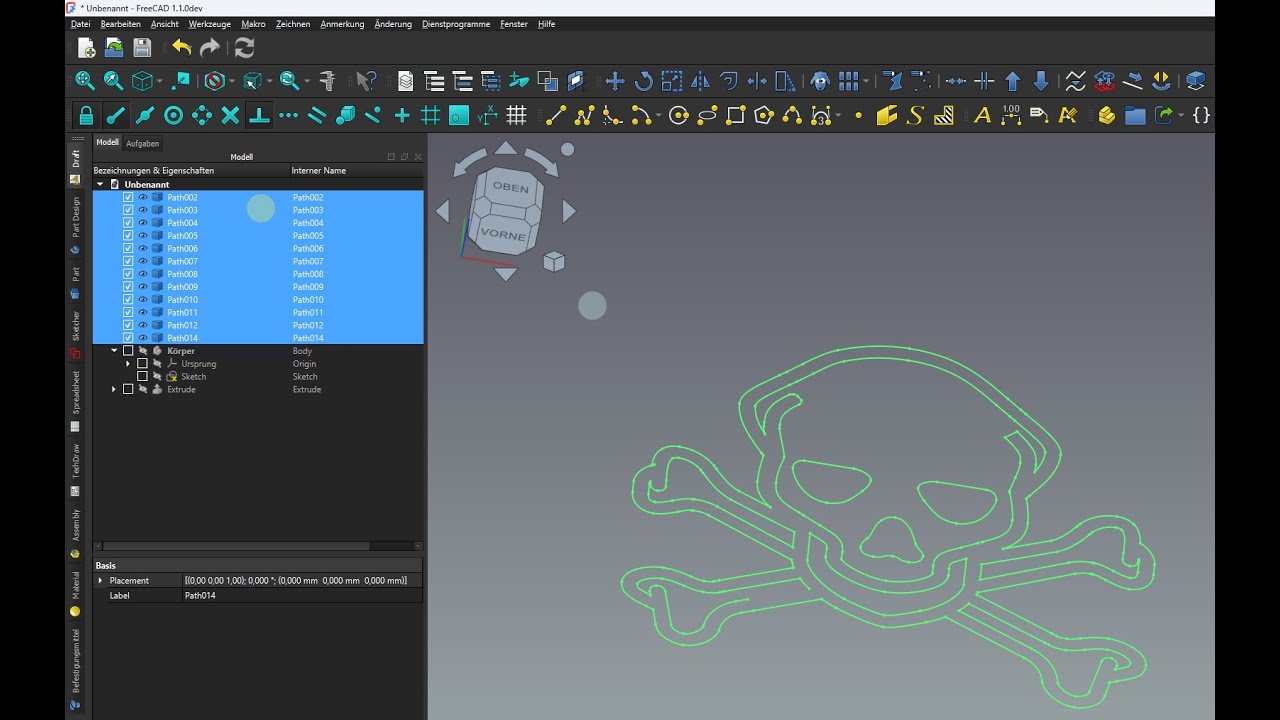 SVG to FreeCAD 1.1.0dev