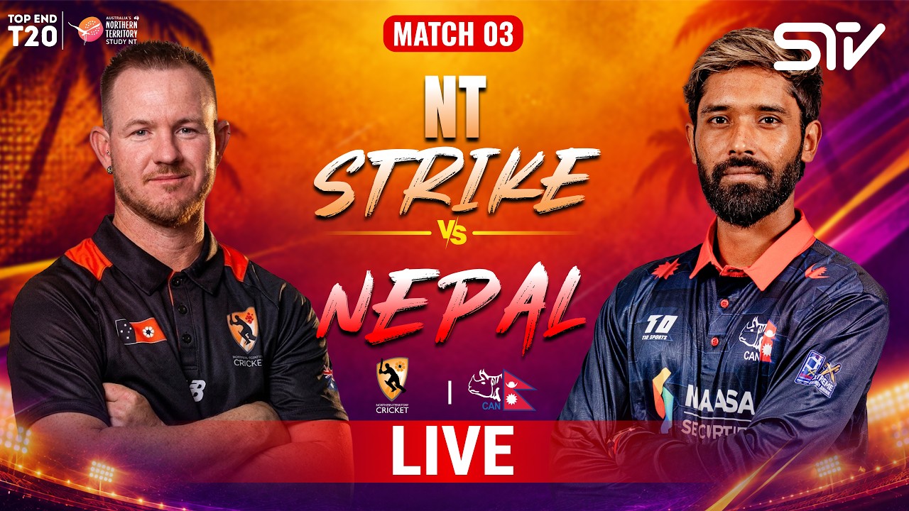 Live | NT Strike vs Nepal | Match 3 | TIO Stadium (Marrara Stadium) | Top End T20 Series 2026 | ZP1J