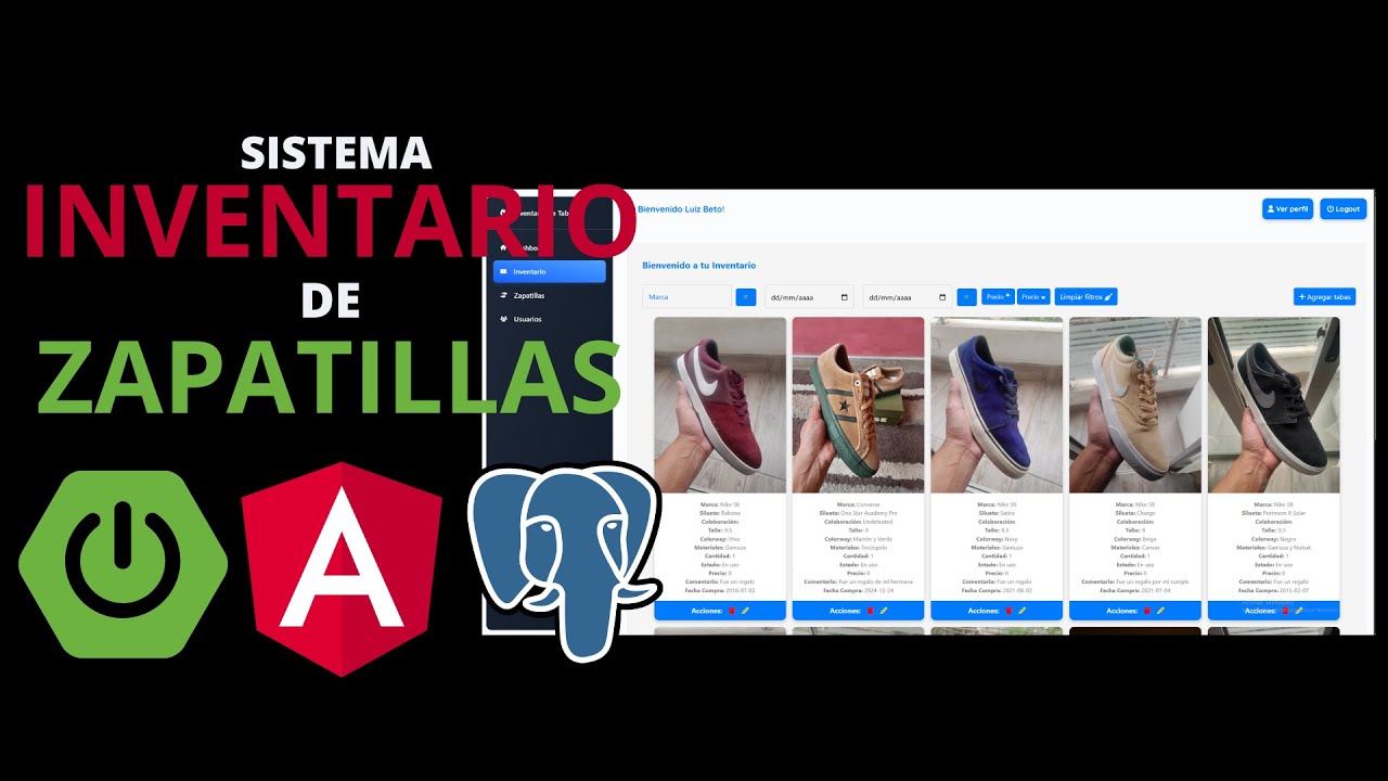 Sistema de Inventario de Zapatillas | Backend | Frontend