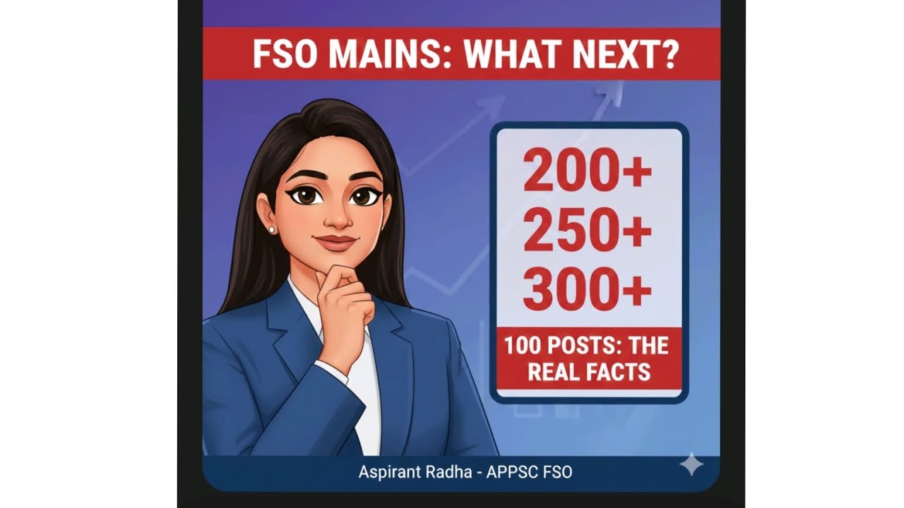 What mindset to have after APPSC FSO MAINS EXAM 2026