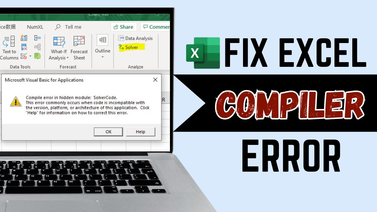 How to Fix Compile Error in Hidden Module in Excel