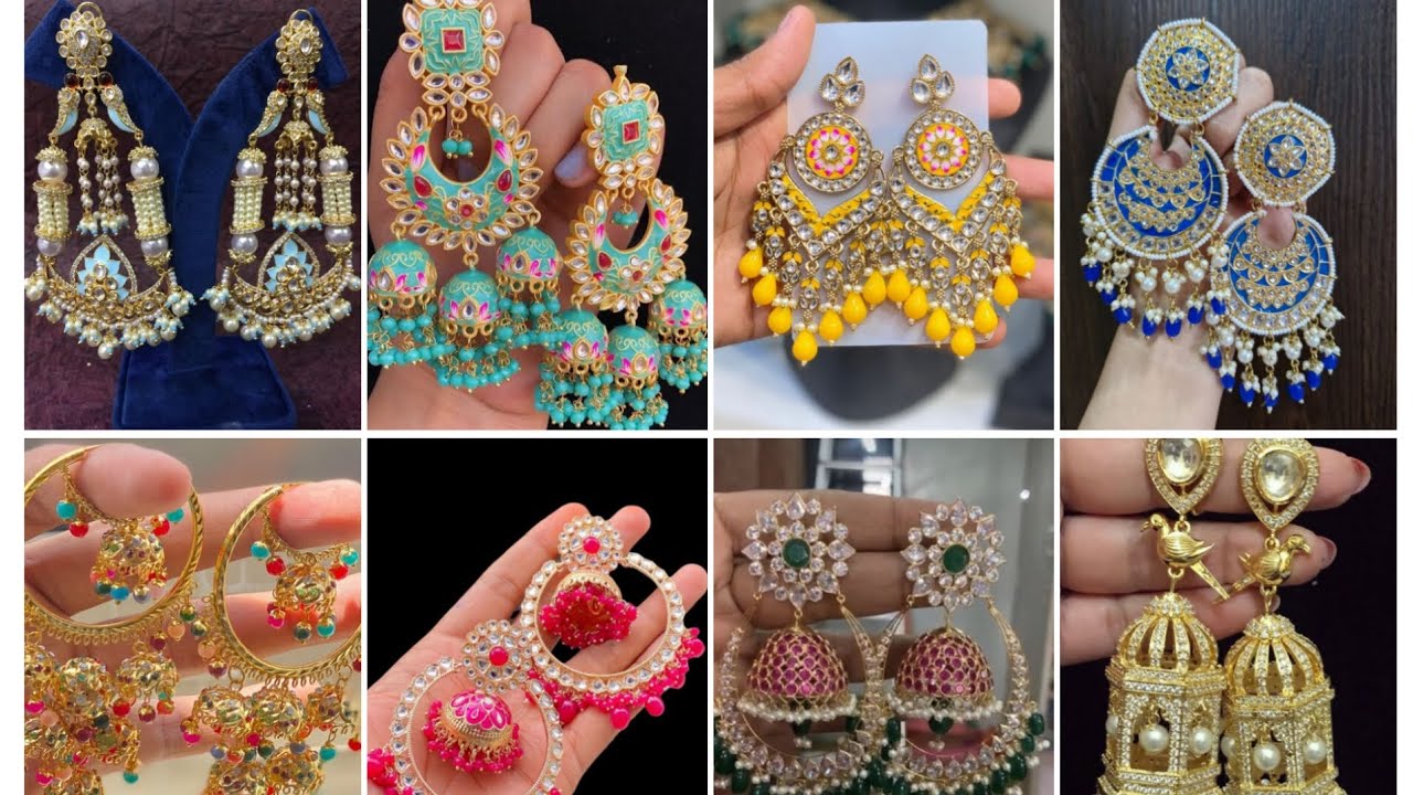 #trendingjewellery #bridaljewellery #beautifulearings #heavyearrings #trendingearningdesigns