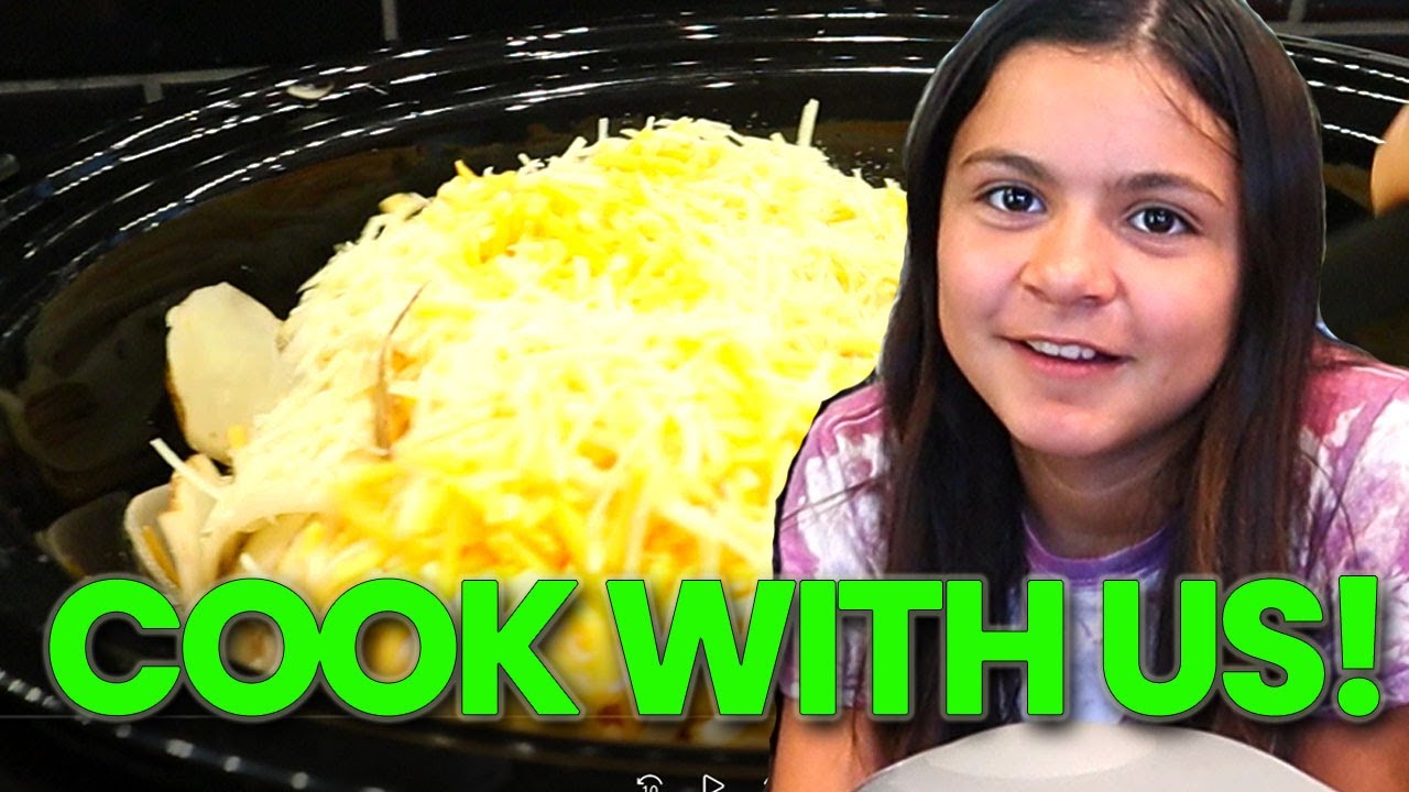 Cook With Us!  Scalloped Potatoes & Ham. Cheesy & Delicious!  (Large Family Adoption Life)