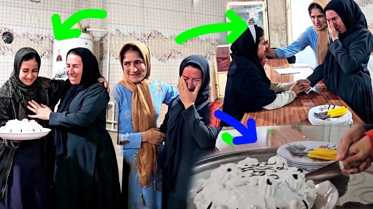 Surprise: Tears of joy from Razieh and Mahshid