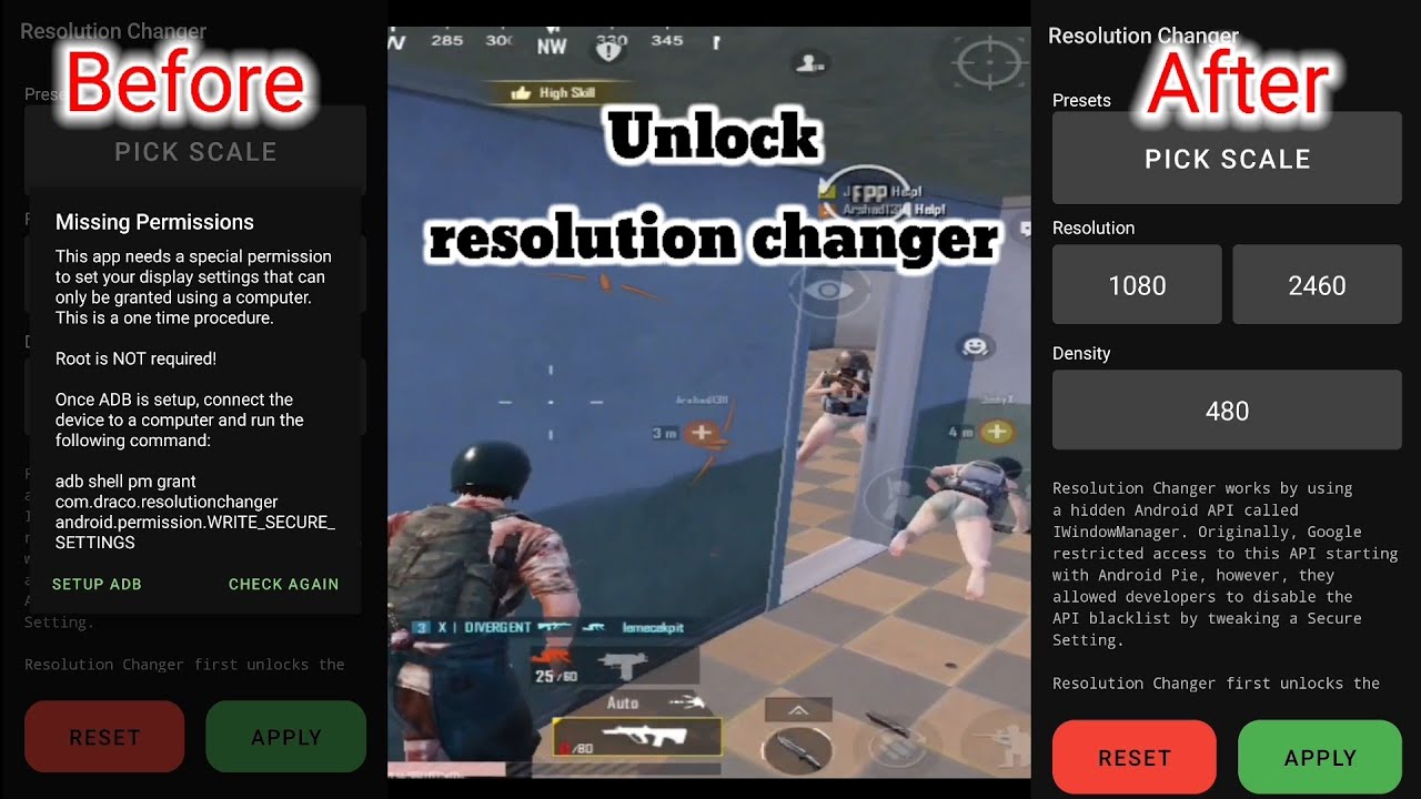 how to unlock resolution changer app | how to get ipad view in pubg mobile | resolution changer