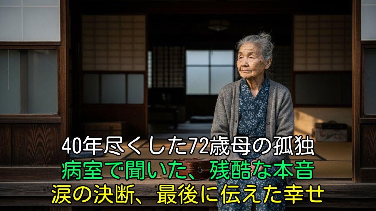 【涙腺崩壊】入院中に家を売った72歳母の“静かな復讐”。退院後に狂乱する息子夫婦へ、母が最後に伝えた「本当の幸せ」と涙の決断。