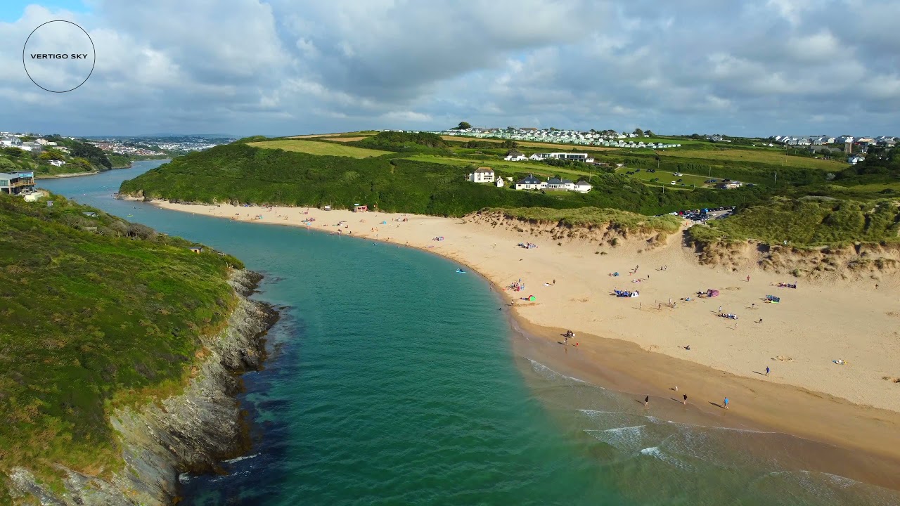 Crantock Beach, Cornwall by Drone