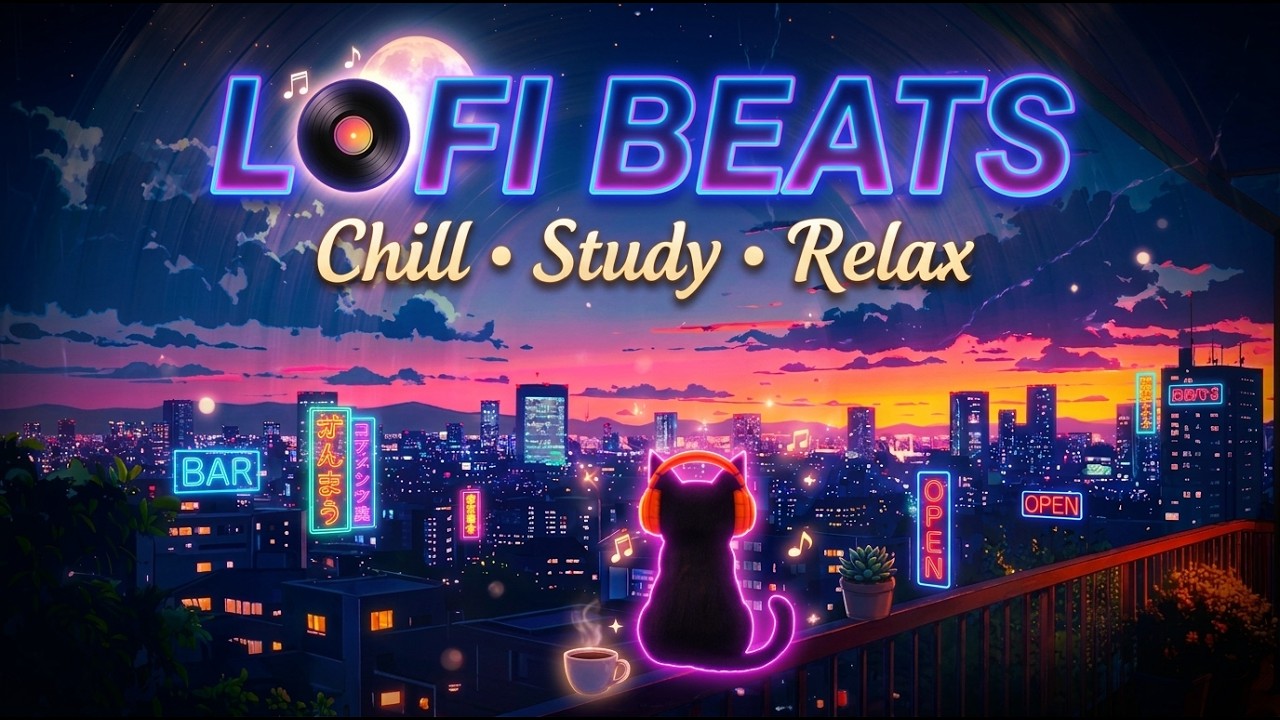 【勉強・作業用BGM】Tokyo Lofi Beats 🌃 集中力が続く2時間ノンストップ