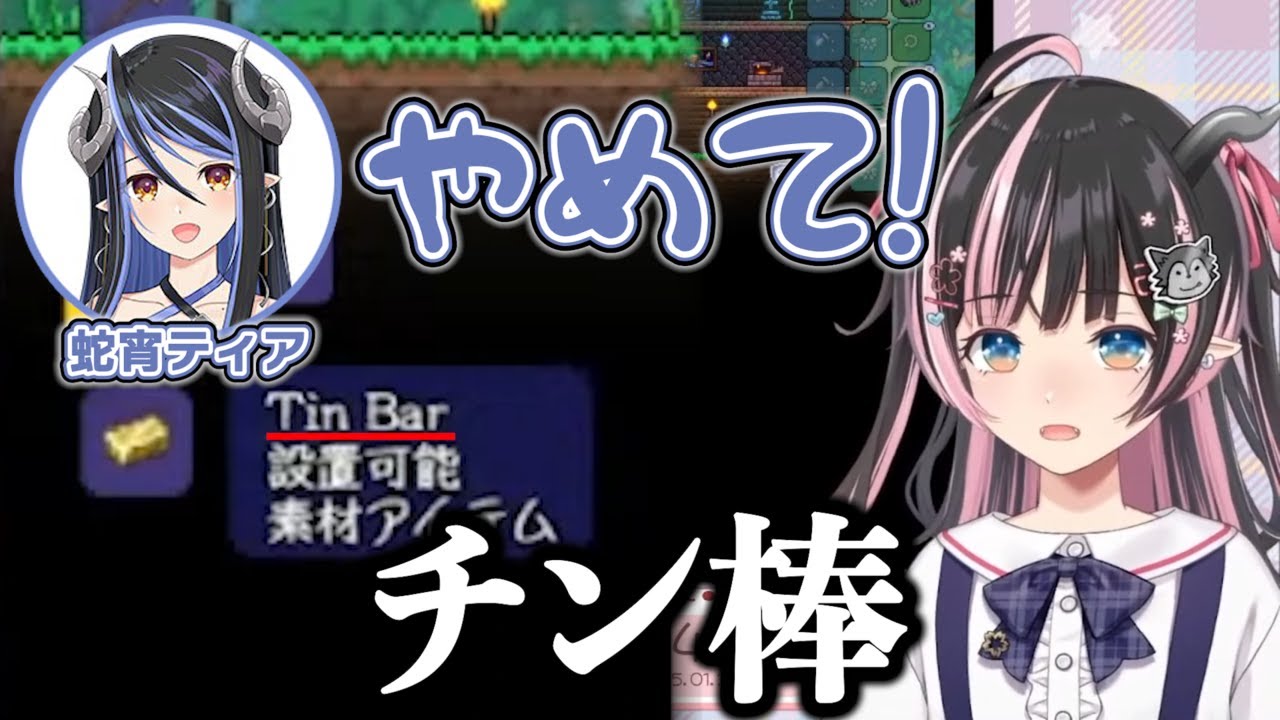先輩たちとのテラリアコラボでギリギリのラインを攻める狼森メイ【切り抜き/ななしいんく/狼森メイ/橙里セイ/瑚白ユリ/蛇宵ティア】