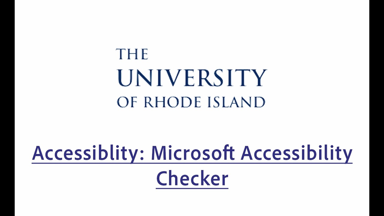 ADA - Microsoft Accessibility Checker