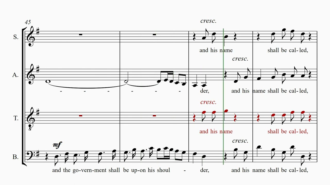 Handel's Messiah Part 12 - For Unto Us a Child is Born  - Tenor practice part
