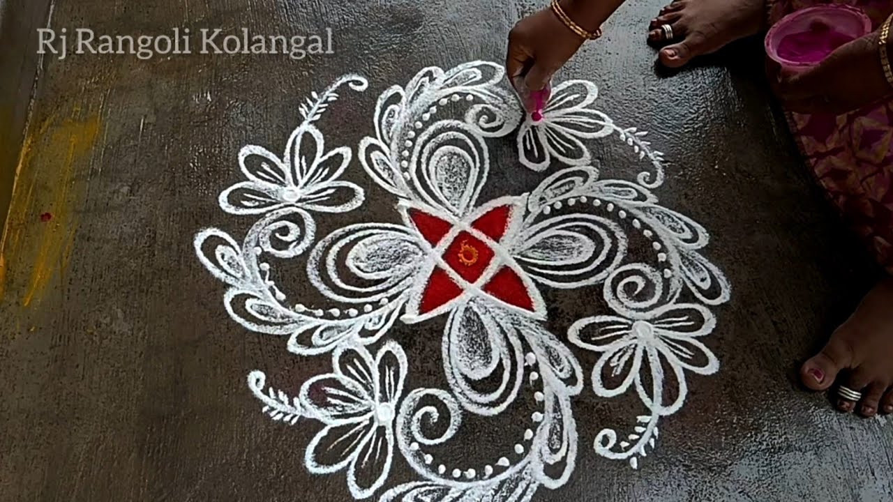 Beautiful Daily Kolam Design 🌺 Simple padikolam Design 🌺  