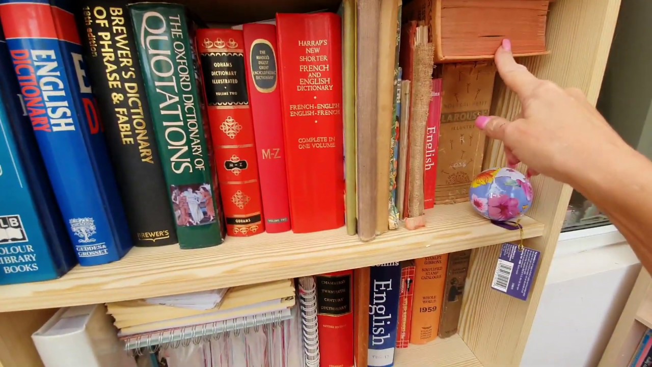 My Vintage Book Collection,  A Tour of My  Library how posh!!