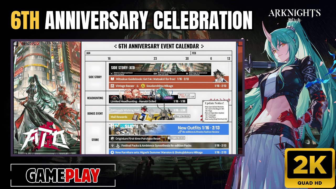 ARKNIGHTS | 6TH ANNIVERSARY CELEBRATION (NEW EVENT STORY, NEW CHARACTER, NEW COSTUME) (Android/IOS)