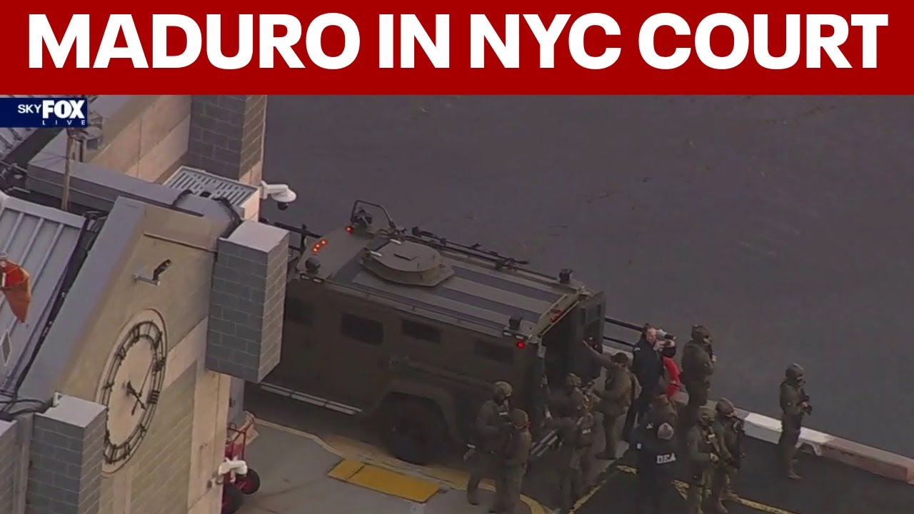 Outside NYC court where Nicolás Maduro is expected to appear after being captured