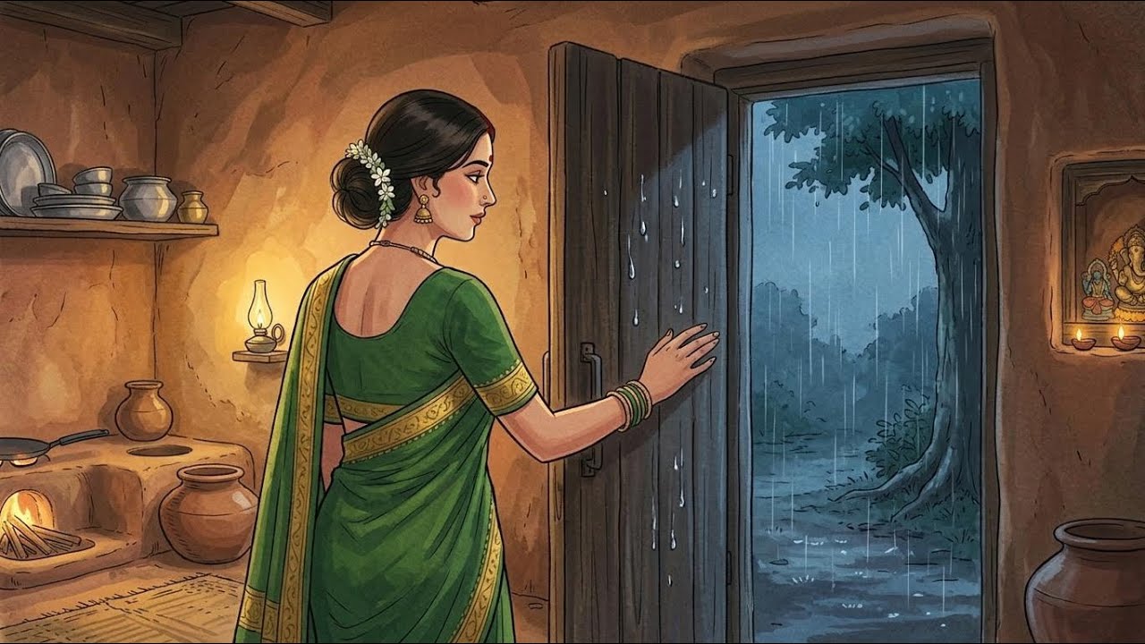 While It Rained Outside, Maa Made Suji Halwa 🌧️ | 90s Indian Village Rain Story 