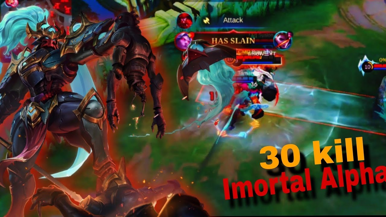 Unstoppable alpha😱30 kills//Best build for alpha#mlbb #mlbbgameplay #mythicrank #mobilelegends 