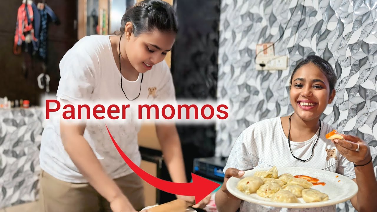 Pahli bar banae paneer ke momos || Alvi Vlogs 