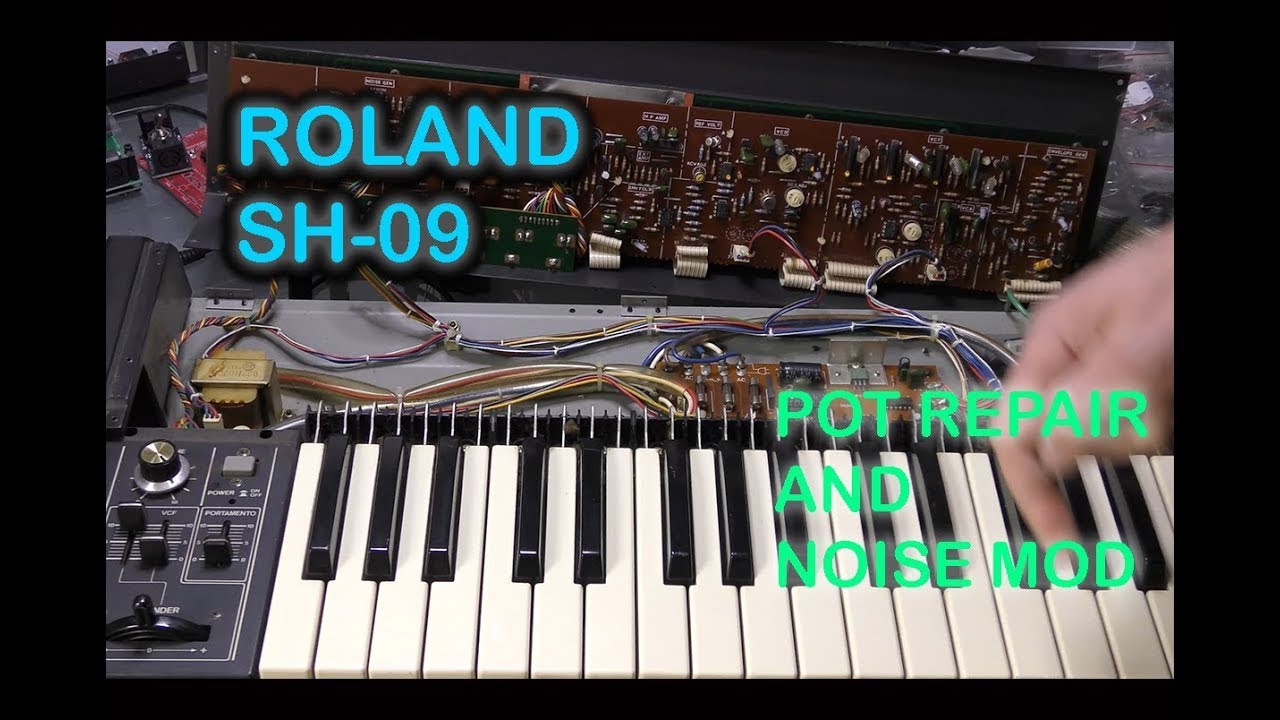 ROLAND SH-09 synth, Repairing scratchy pot sliders, dodgy keyboard and adding a noise level mod