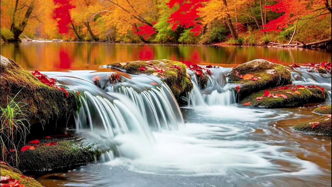 White Noise River Sound for Deep Sleep Flow with Forest Sound and Anxiety Relief