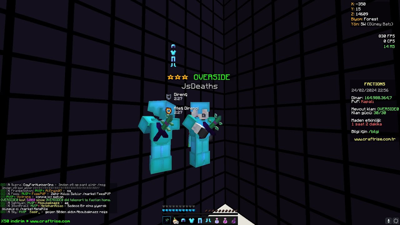 CraftRise Factions Zehir Avı + Edit avı #craftrise #factions #vs