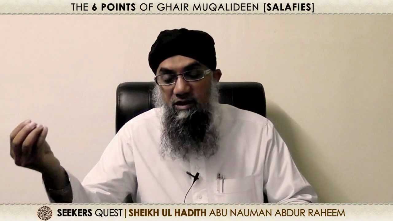 6. Six points of Salafis