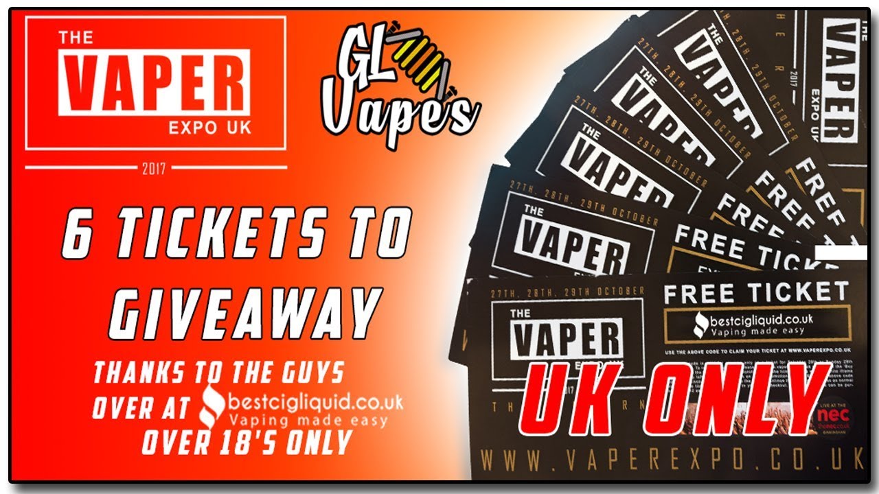 The Vaper Expo Giveaway GL Vape Reviews and BestCigliquid.co.uk