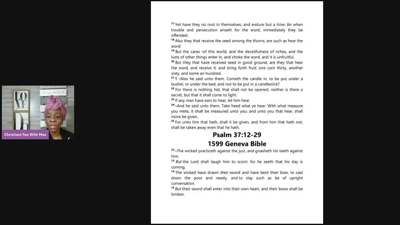 Daily Devotion Feb 19 ~ Exhortation  & Bible Reading (1599 Geneva Bible)