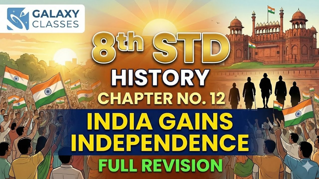 8th Std History Ch 12 India Gains Independence | Cabinet Mission, Mountbatten Plan & 1947 | SSC