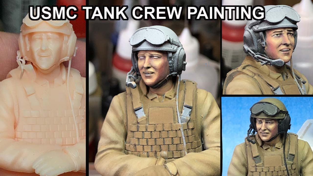 USMC TANKER crew painting scale 1/16