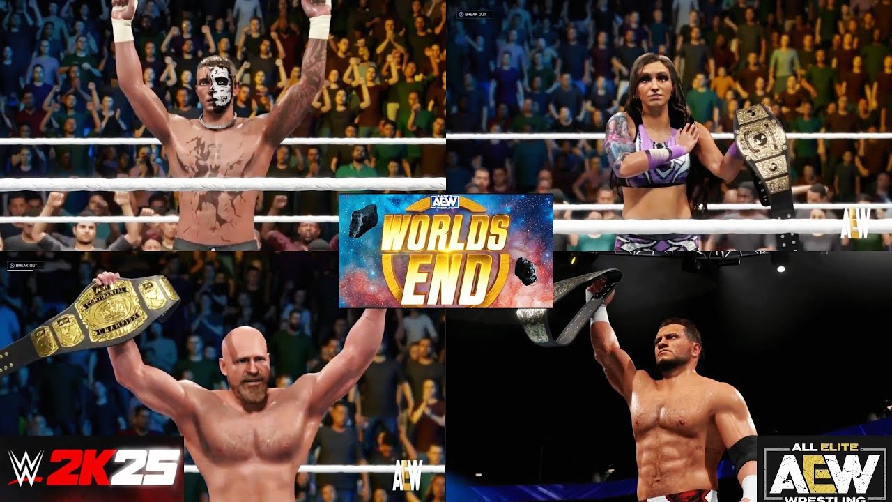 I Played AEW World’s End 2025 in WWE 2K25! | AEW World’s End 2025 Highlights