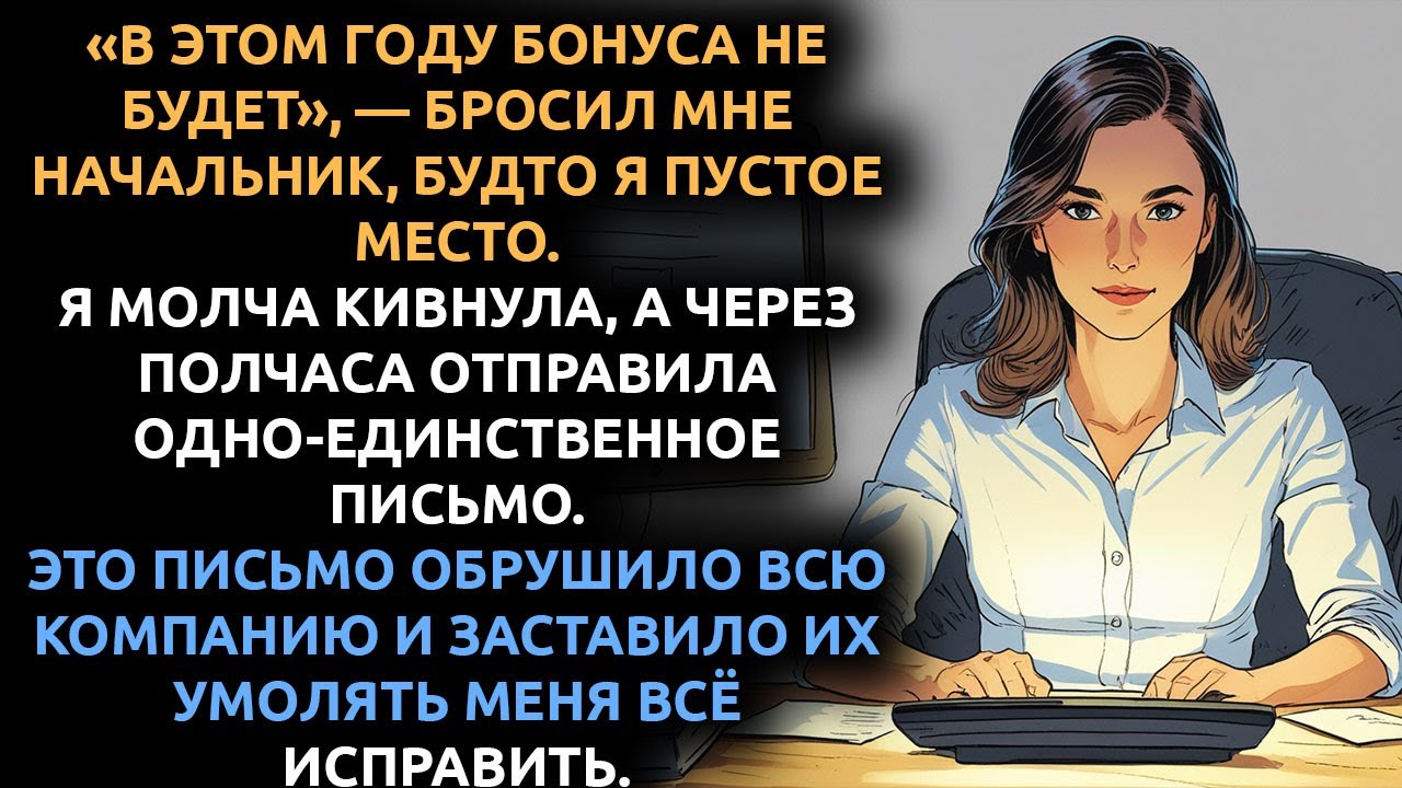 «Бонуса не будет», — СКАЗАЛ мне босс... и через час ПОТЕРЯЛ контроль над системой, которую я создала