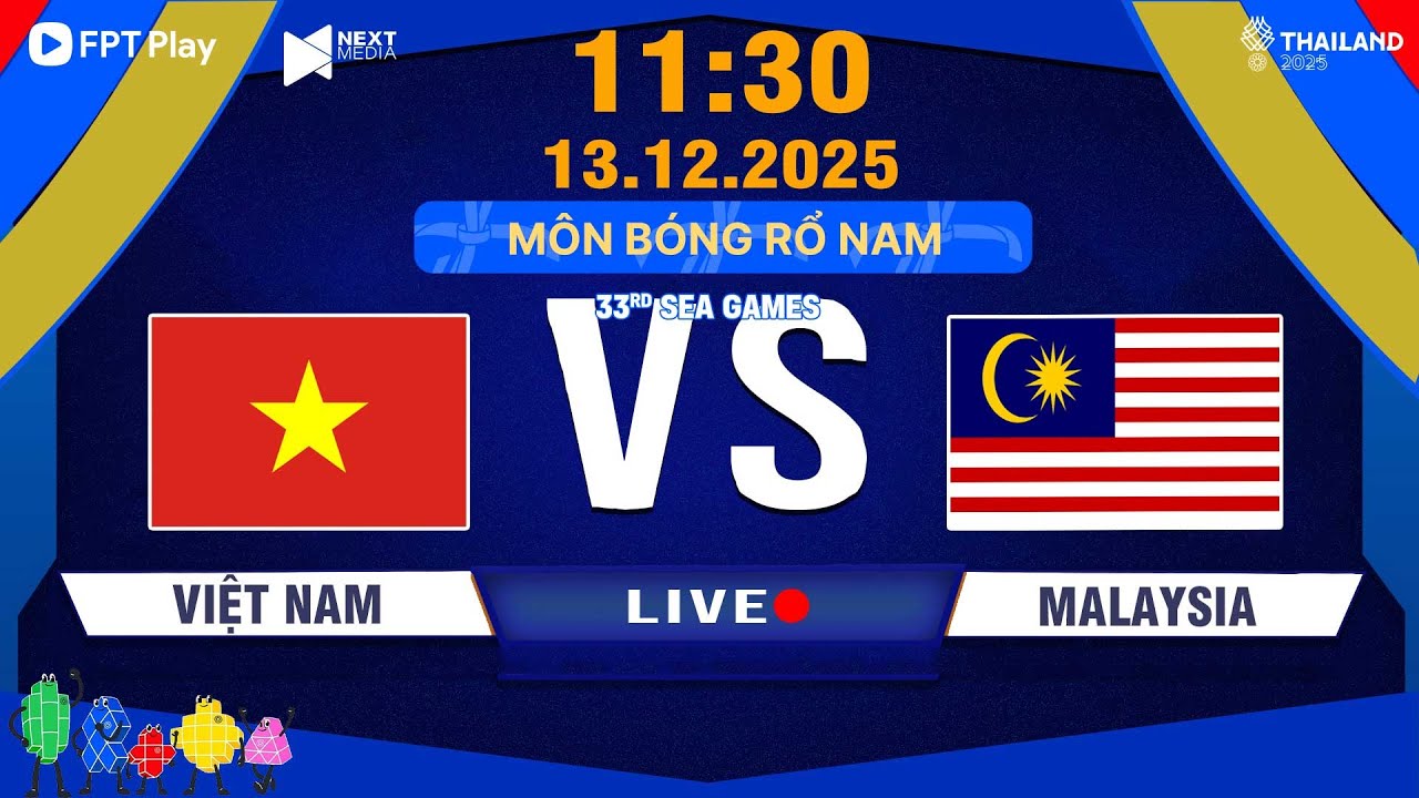 🔴 TRỰC TIẾP: Việt Nam vs Malaysia | B&oacute;ng rổ nam &ndash; SEA Games 33 | Live Basketball