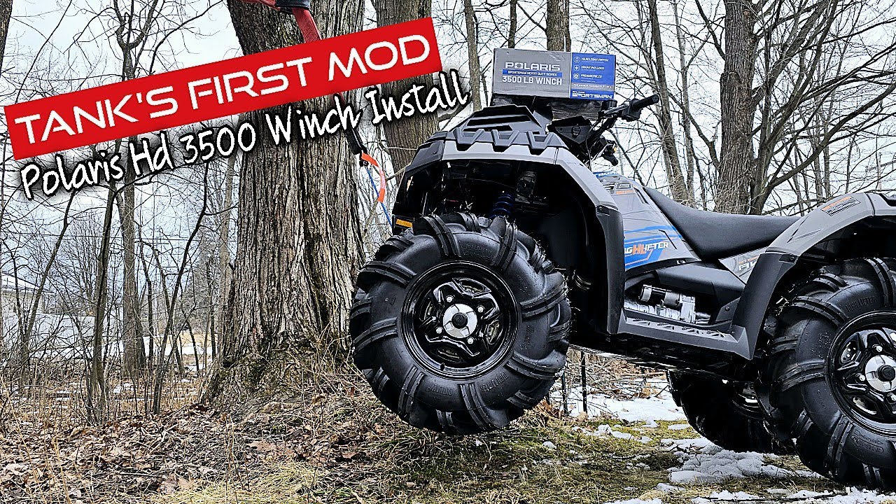 Установка лебедки Polaris Sportsman Highlifter 2024 года — ОЧЕНЬ ПРОСТО