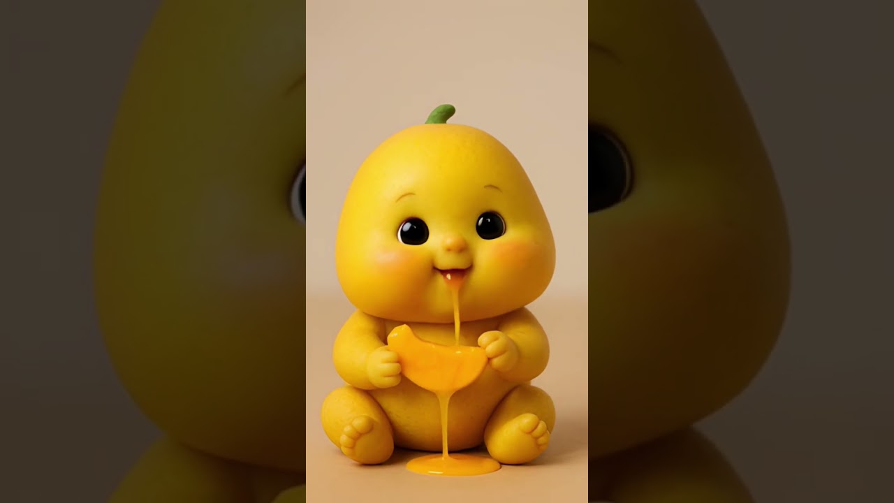 Cute Mango Baby Toy Eating Mango 🥭 | 3D Animation Shorts