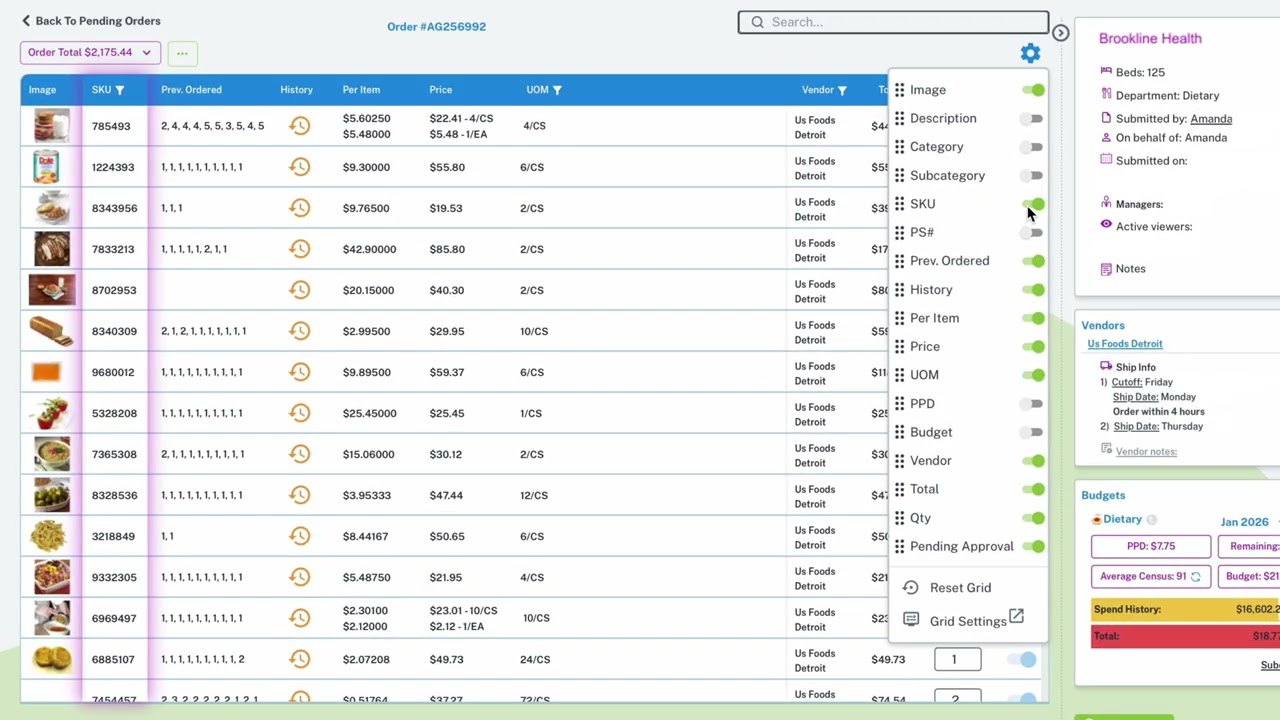 How to Change the Grid View in Orders on Platform Solutions