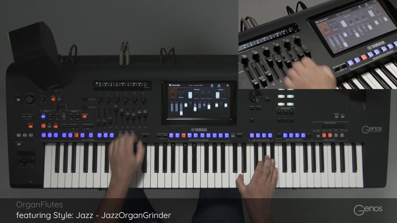 OrganFlutes with JazzOrganGrinder - Jazz Style genre. Yamaha Genos