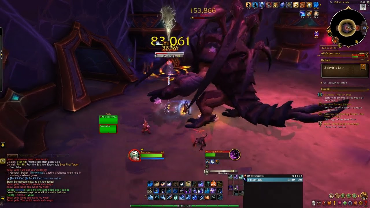 Zekvir kill - ilvl 583 Frostfire mage