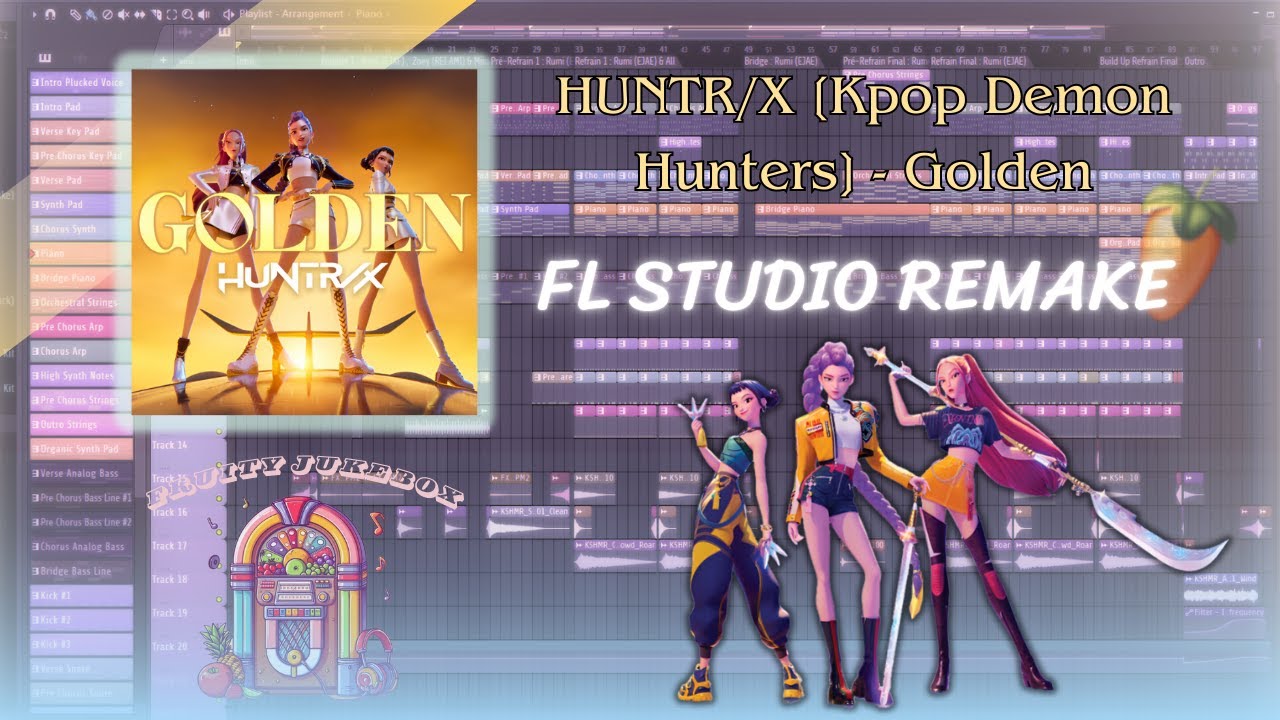 HUNTR/X [Kpop Demon Hunters] - Golden (FL Studio Remake) | Instrumental 🎤