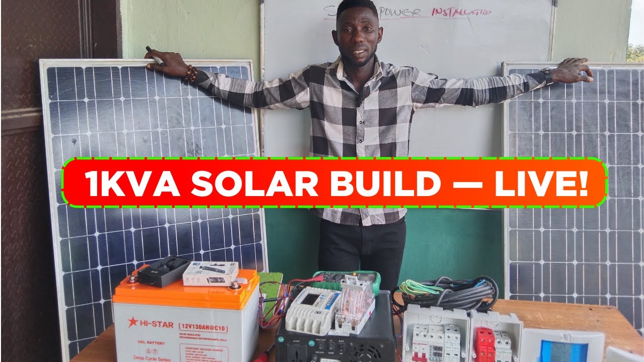 DIY 1kVA Solar Setup — 2 Panels to Inverter (Full Live Build & Load Test)