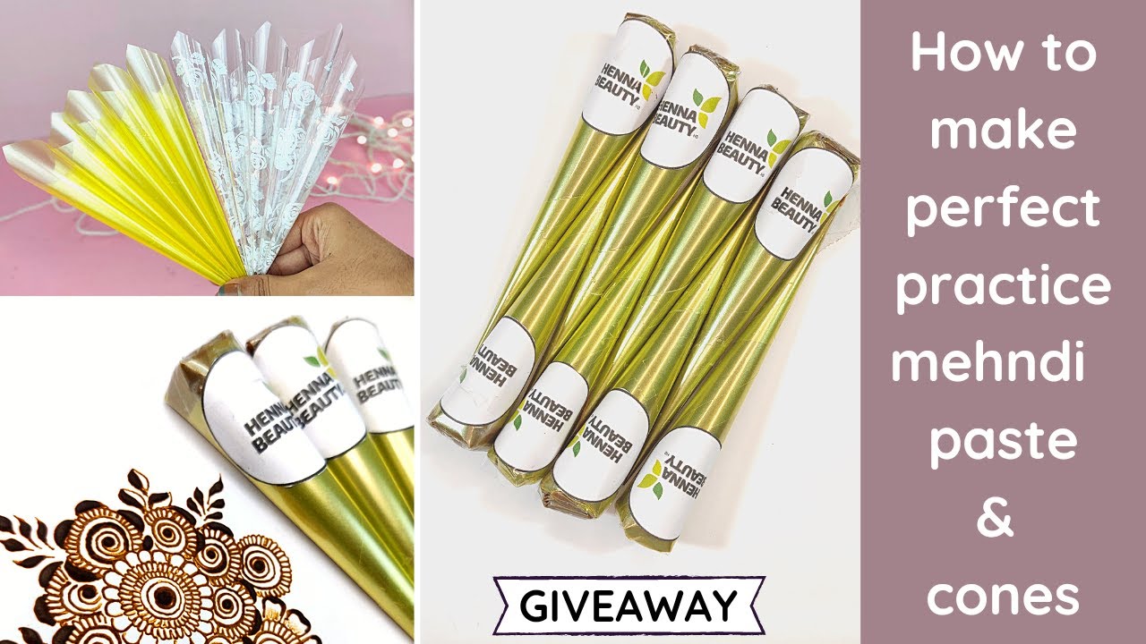 How to make perfect stainless practice Mehndi cone at home || Giveaway || @Henna Beauty