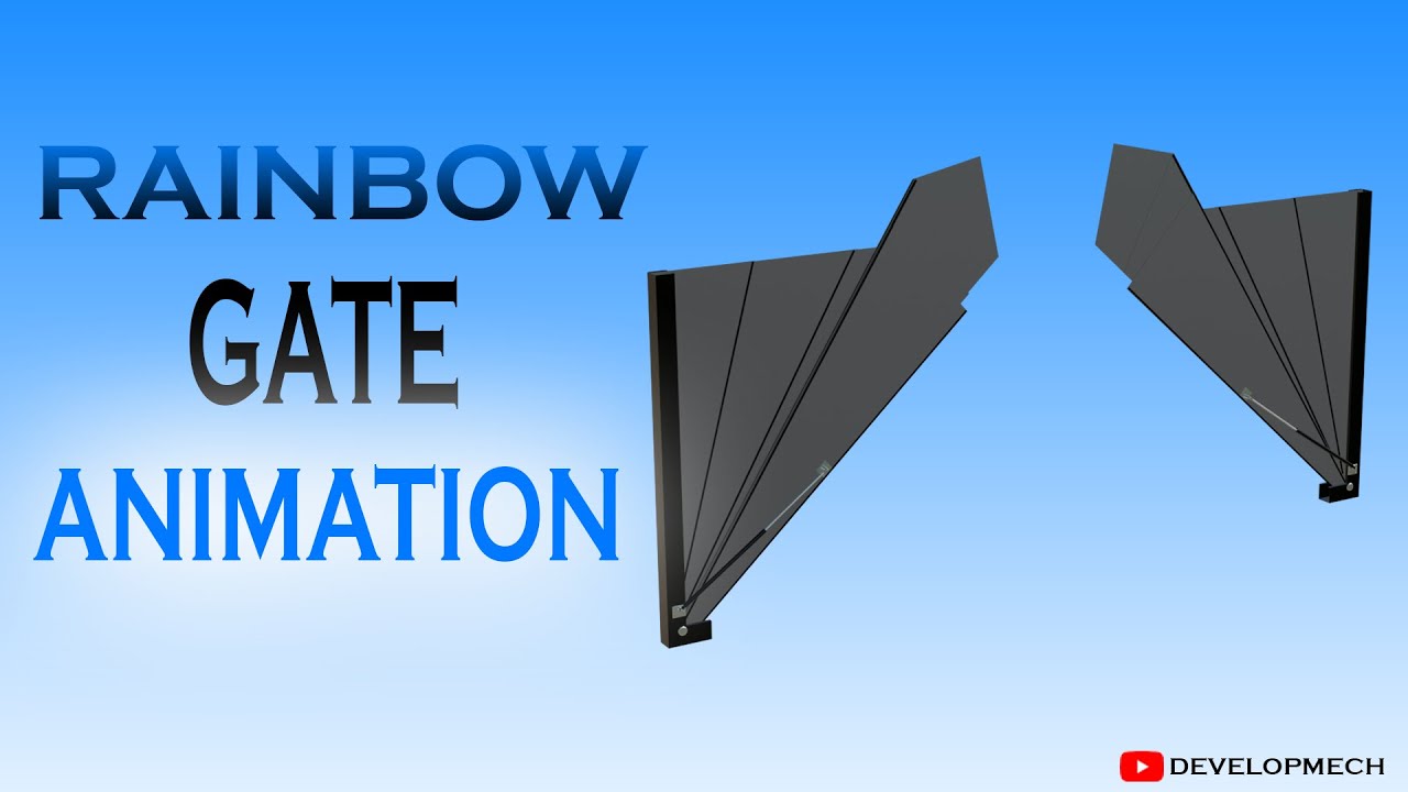 Rainbow Gate Animation | Fusion 360 Model + Blender Animation | DEVELOPMECH