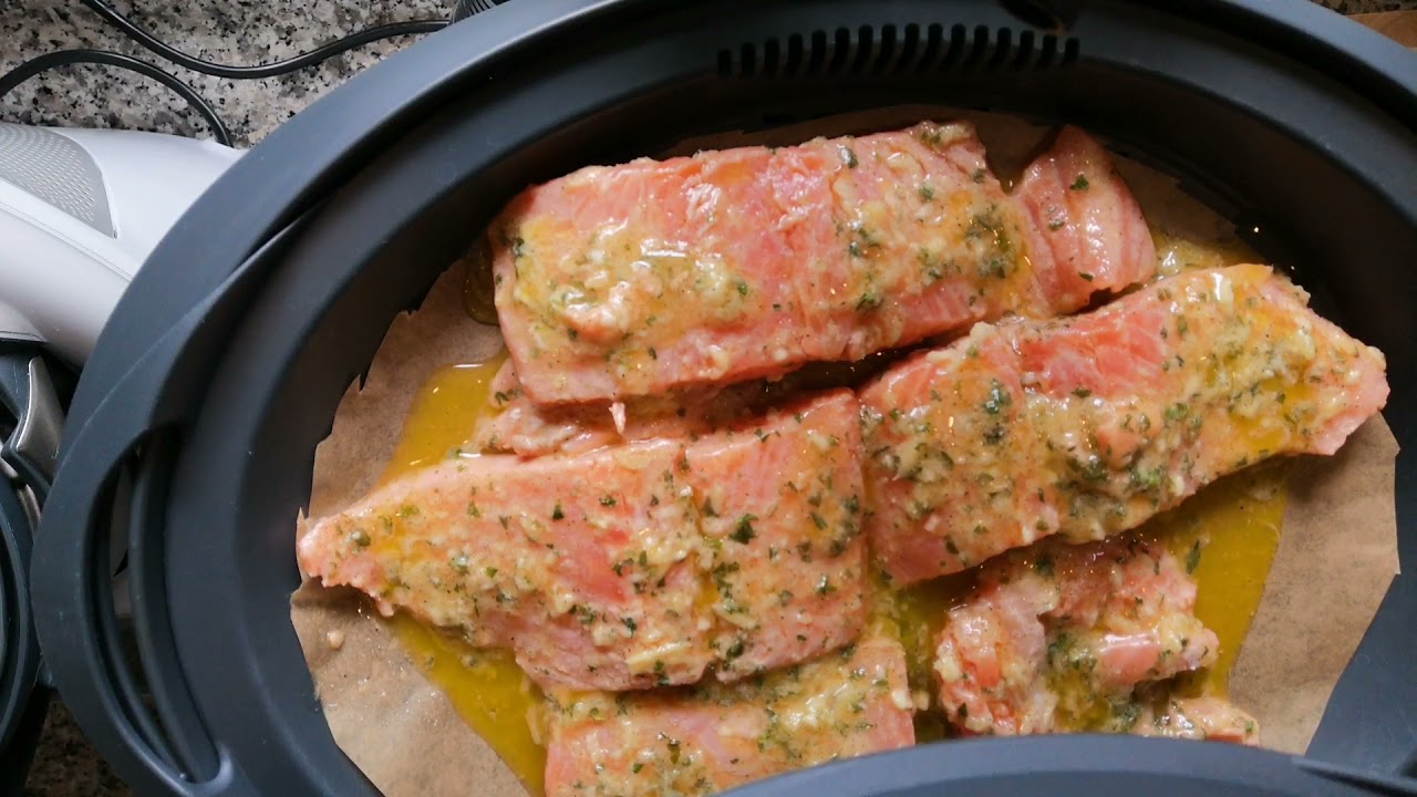 Lachs 🐟mit Dill Senf Sauce und Gemüse 🥕aus dem TM6 🤗