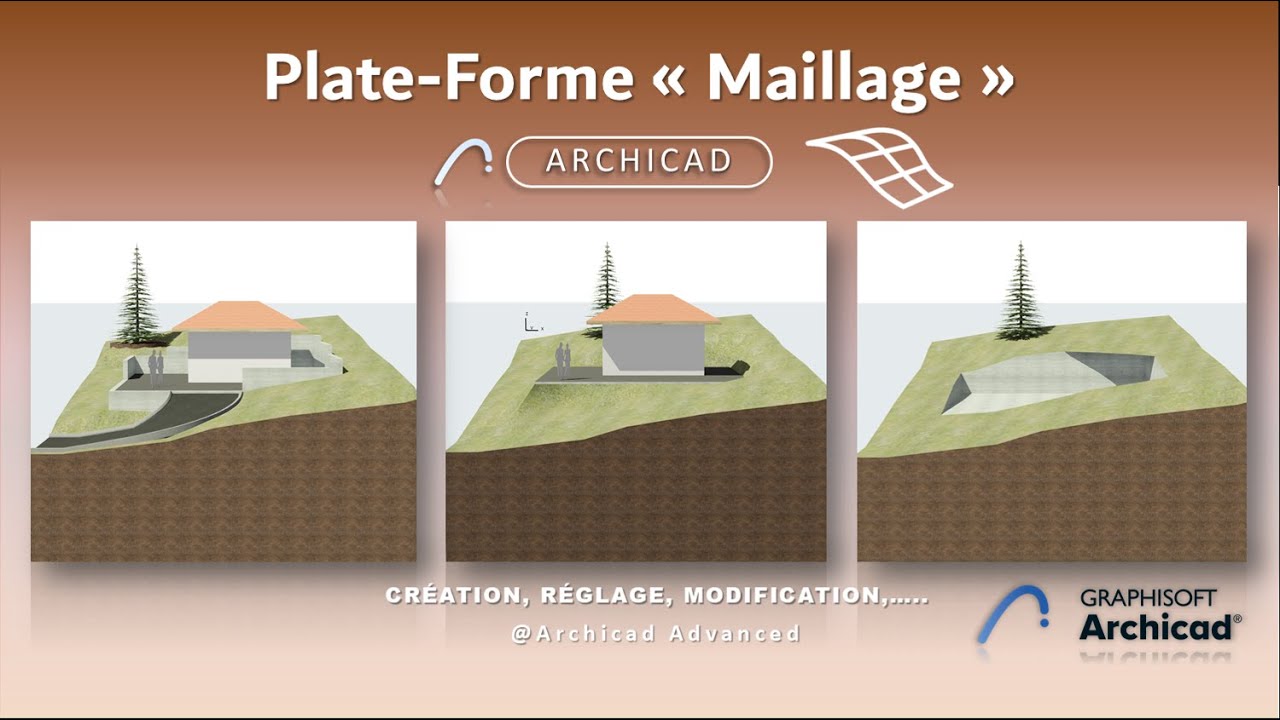Comment intégrer une plate-forme sur un terrain en pente avec #ArchiCAD
