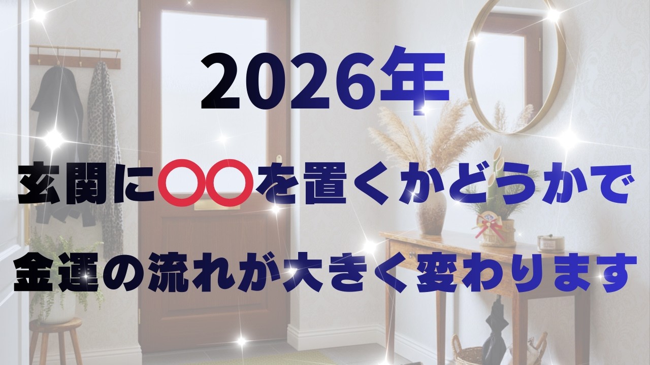 必ず玄関に取り入れたい強開運カラー2026風水