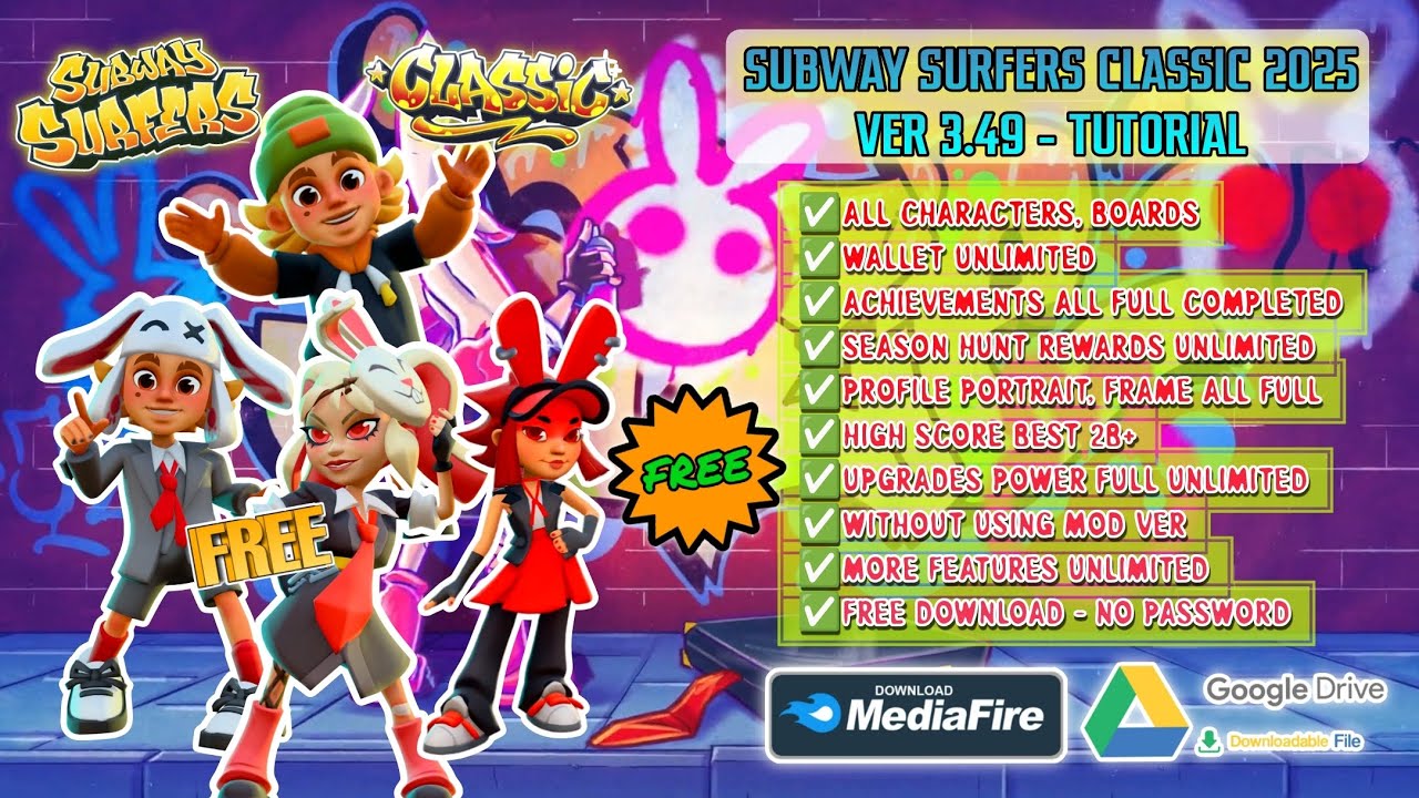 [ TUTORIAL ] Subway Surfers Classic 2025 All Characters, Boards,... Unlimited for FREE! 🚇🚧🐰