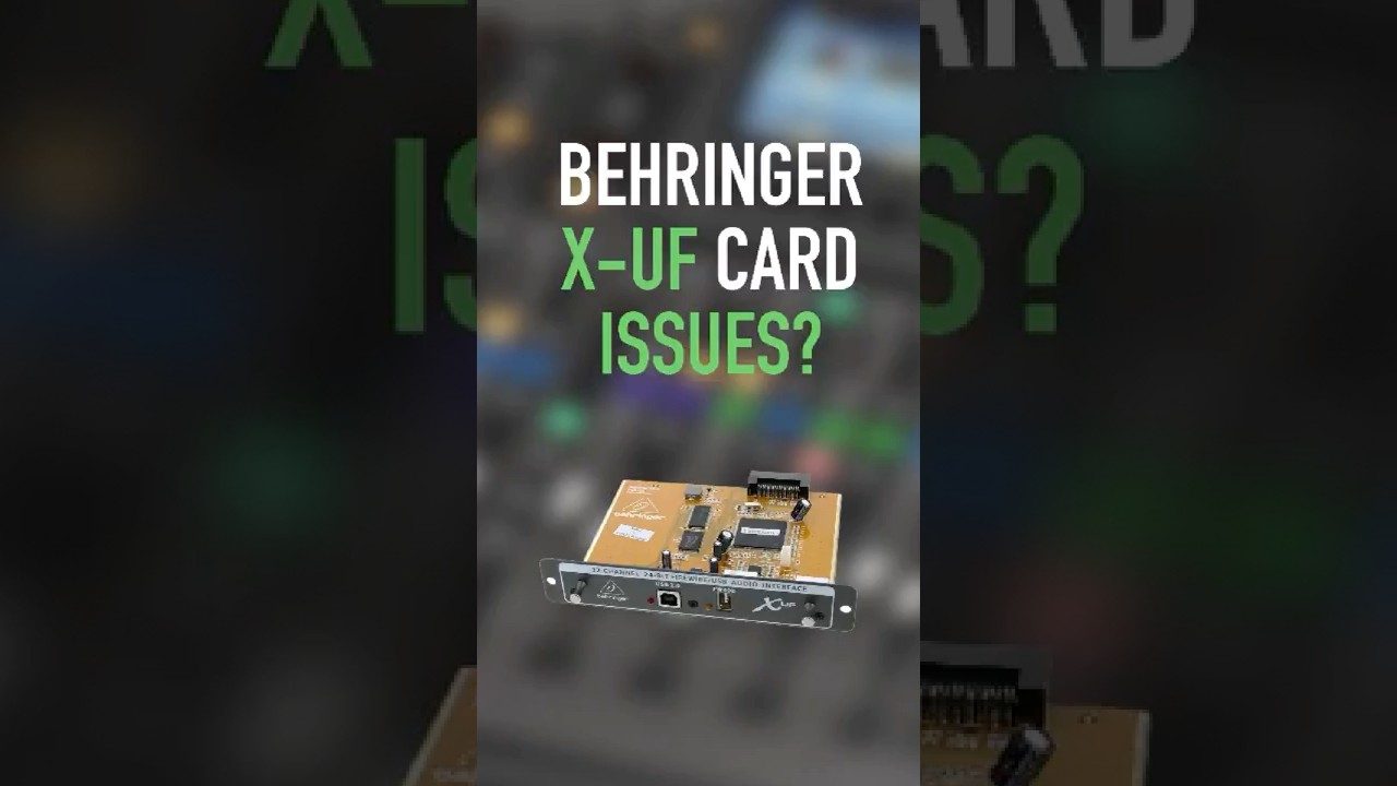 Behringer X-UF Card Problems (Why Your Audio Has Static) #x32 #DrewBrashler