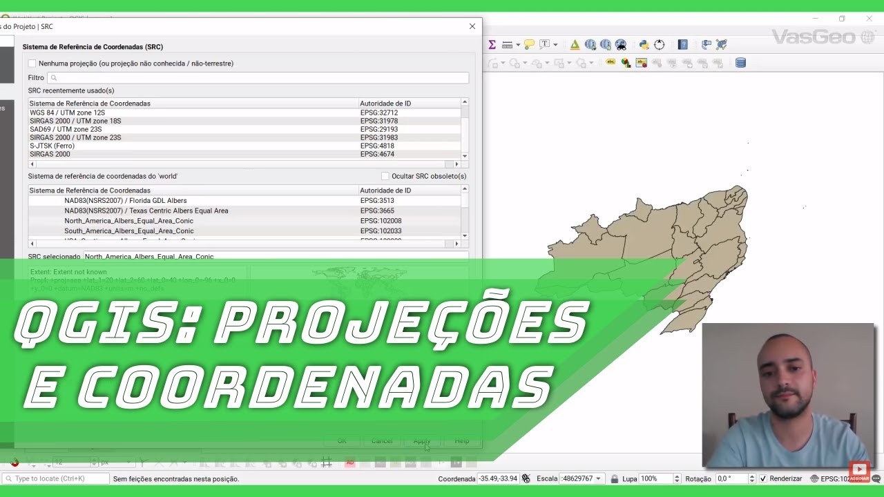 Como Definir Corretamente Projeções e Sistemas de Coordenadas Para Seus Projetos no QGIS | Tutorial