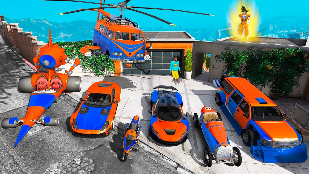 СОБИРАЮ ТРАНСПОРТ ГОКУ В GTA 5!